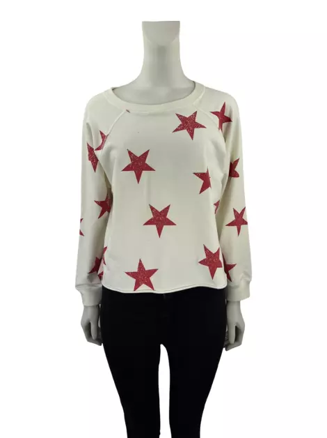 Blusa Lica Melzer + Guga Gonçalves Moletinho Estampado Off White