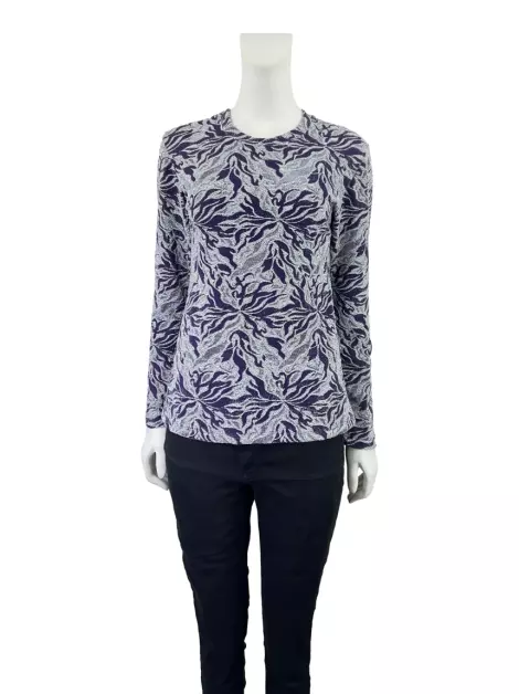 Blusa Lilly Sarti Texturizada Bicolor