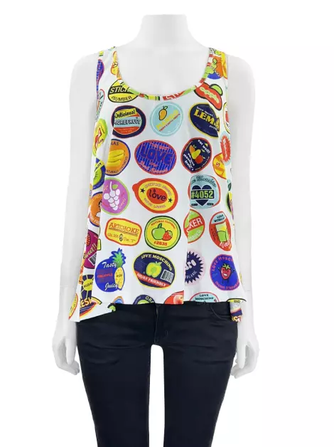 Blusa Love Moschino Tecido Estampado