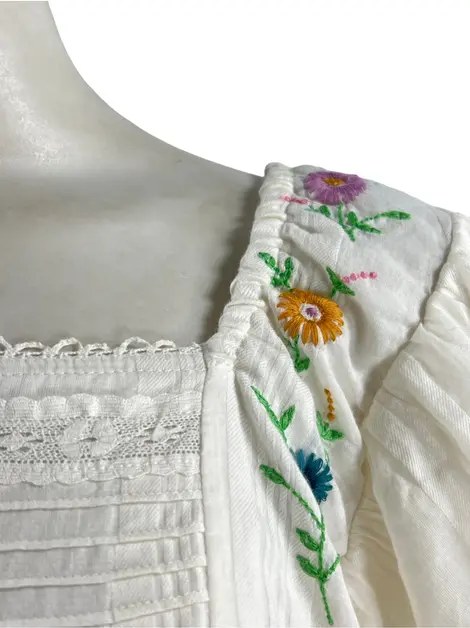 Blusa LoveShackFancy Tecido Off White