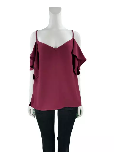 Blusa Lu Monteiro Babado Vinho