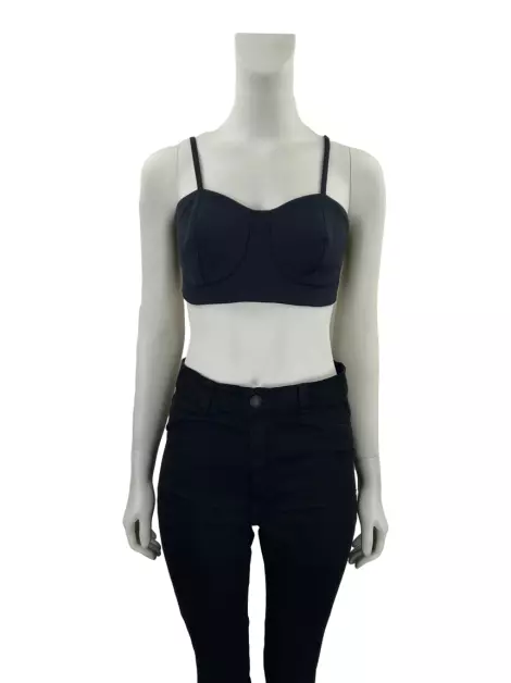 Blusa Lu Monteiro Cropped Preta