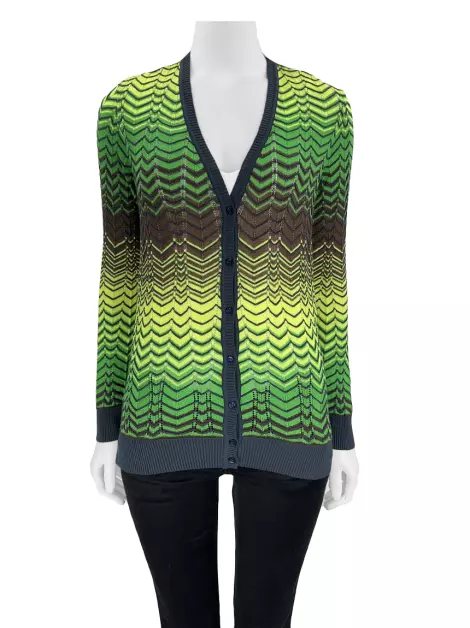 Blusa M Missoni Tricô Verde Degradê
