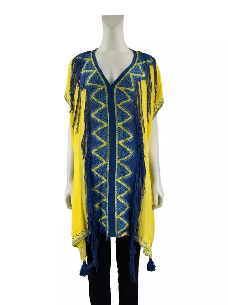Blusa Mariana Penteado Bordado Amarelo