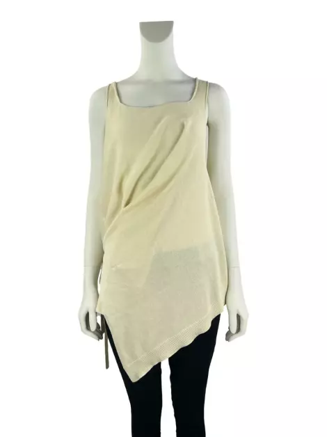 Blusa Marisa Ribeiro Amarração Bege