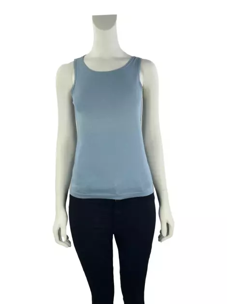 Blusa Marisa Ribeiro Malha Azul