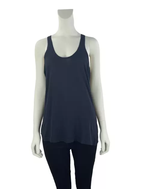 Blusa Marisa Ribeiro Malha Azul Marinho