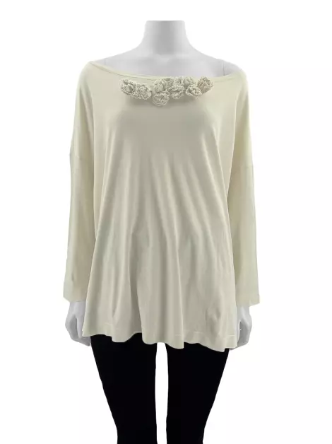 Blusa Marisa Ribeiro Reta Bege