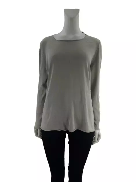 Blusa Marisa Ribeiro Tecido Cinza