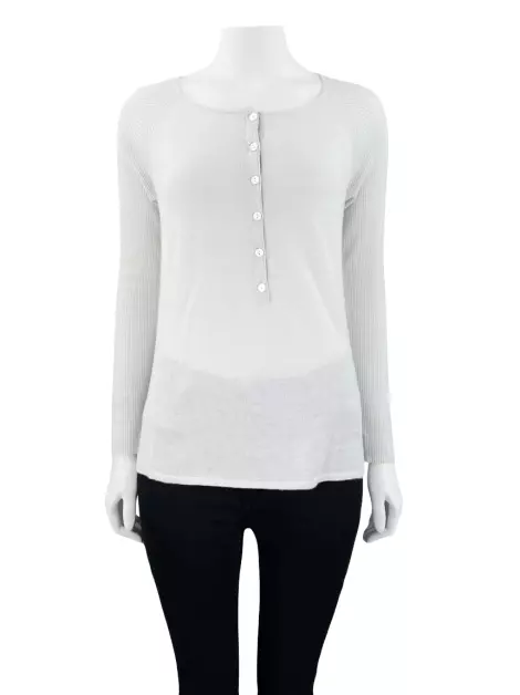 Blusa Marisa Ribeiro Texturizada Azul
