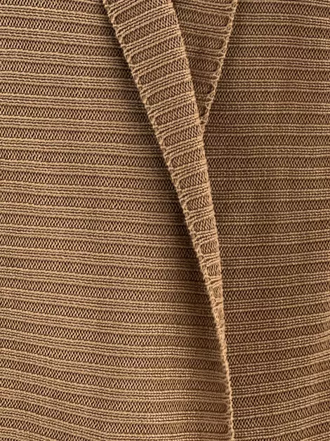 Blusa Marisa Ribeiro Tricot Canelado Marrom