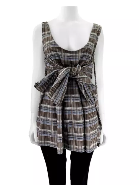 Blusa Marni Amarração Estampada