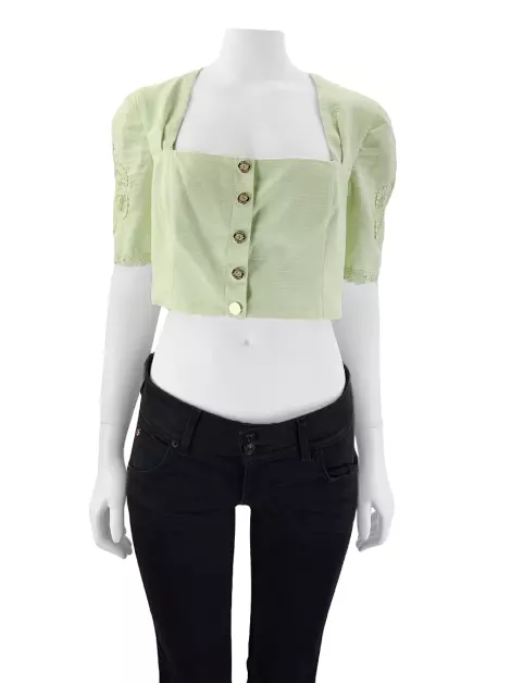 Blusa Martha Medeiros Tecido Verde