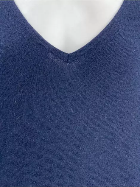 Blusa Massimo Dutti Tecido Azul