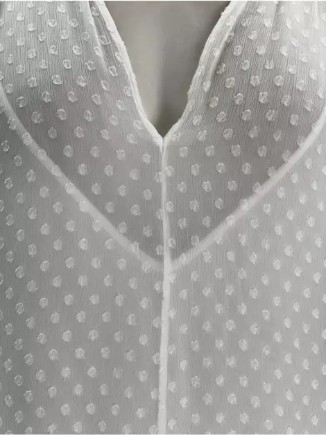 Blusa Massimo Dutti Texturizado Branco