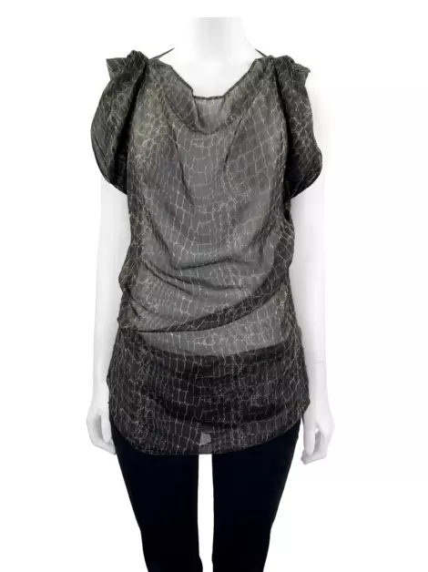 Blusa Max Mara Reta Seda
