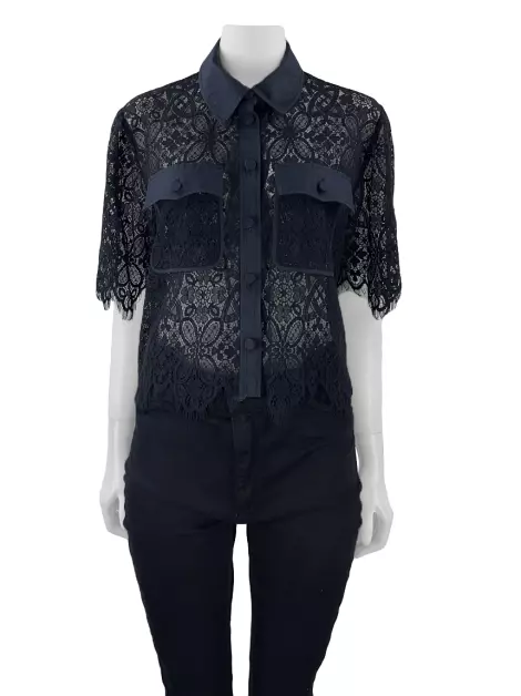 Blusa Michael Michael Kors Tecido Azul Marinho