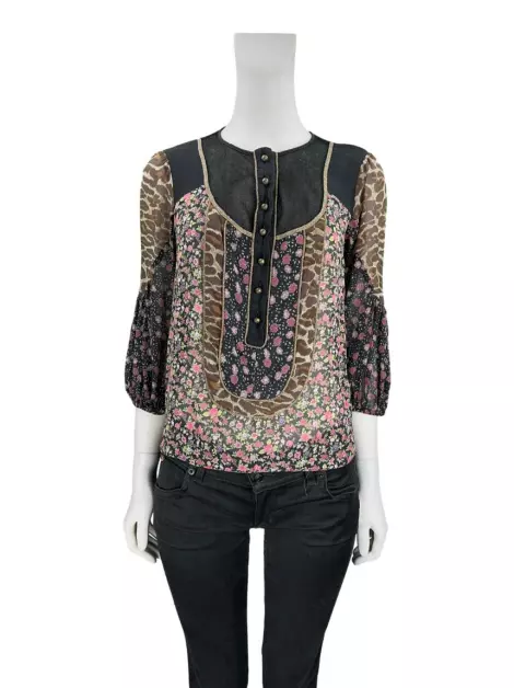 Blusa Nanette Lepore Seda Estampada