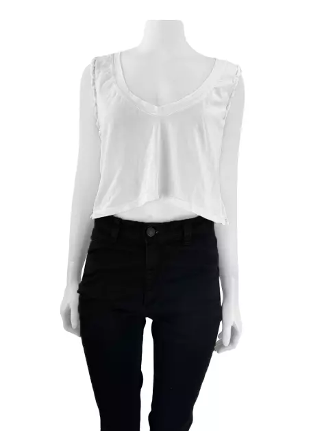 Blusa Not Your Basic Denim Tecido Off White