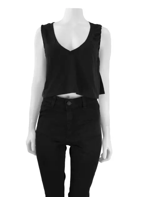 Blusa Not Your Basic Denim Tecido Preto
