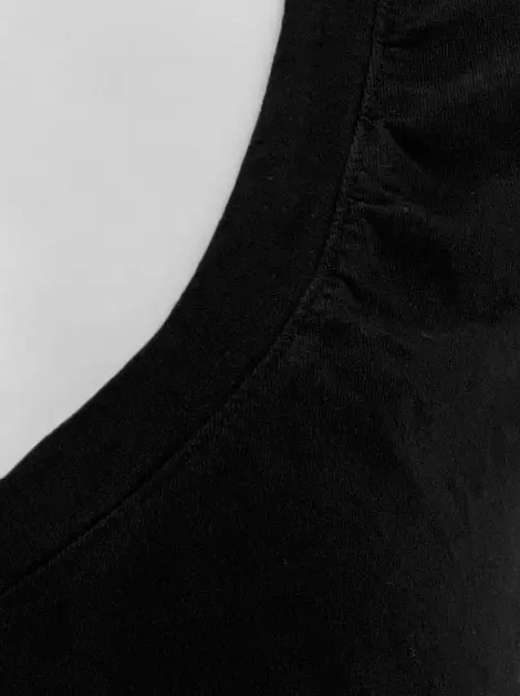 Blusa Not Your Basic Denim Tecido Preto