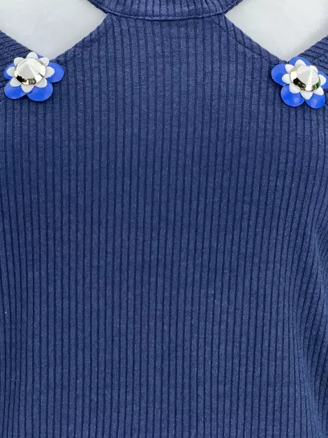 Blusa Olympiah Canelado Azul