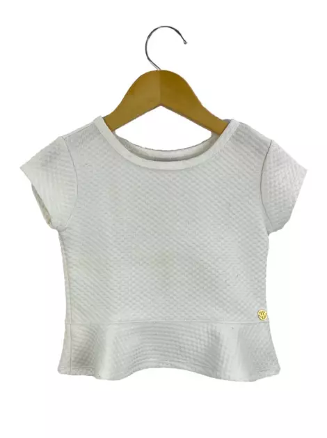 Blusa Paola Bimbi Texturizada Branca