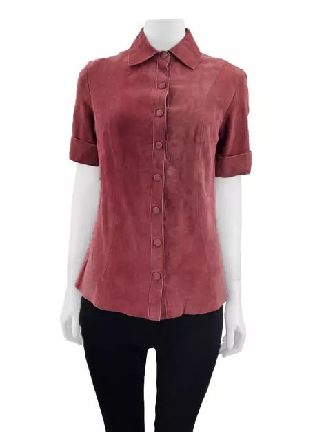 Blusa Patricia Viera Camurça Rosa