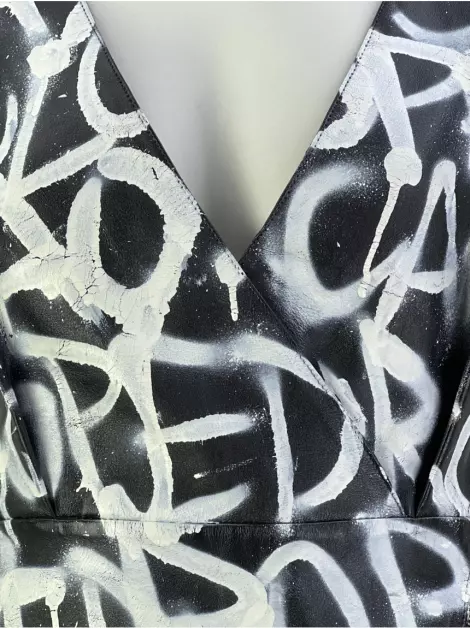 Blusa Patricia Viera Couro Estampado
