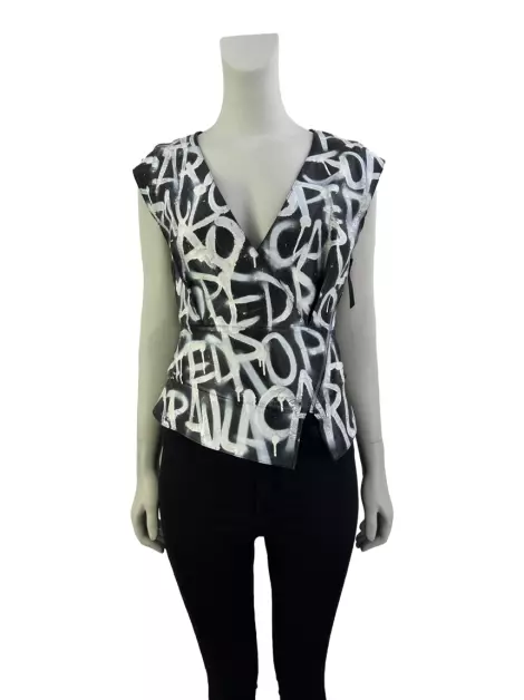 Blusa Patricia Viera Couro Estampado