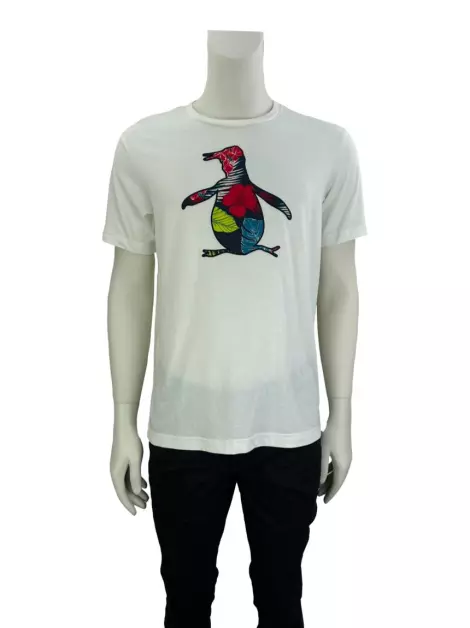Blusa Penguin Estampada Branca