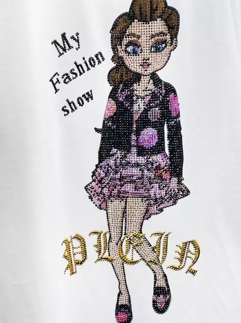 Blusa Philipp Plein Aplicações Branco