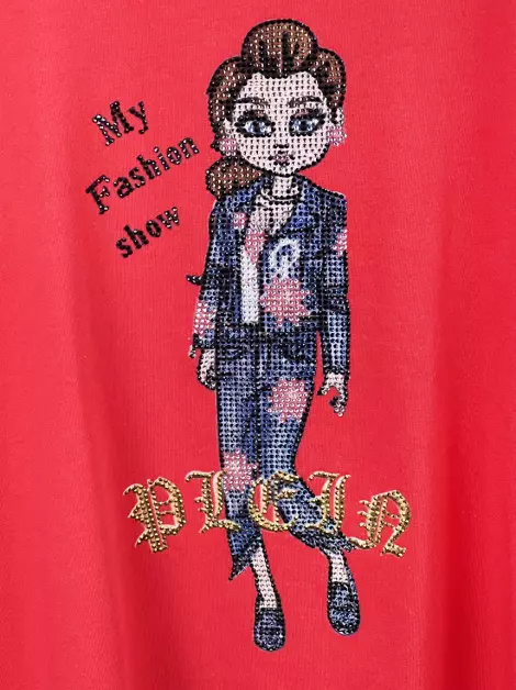 Blusa Philipp Plein Aplicações Vermelho