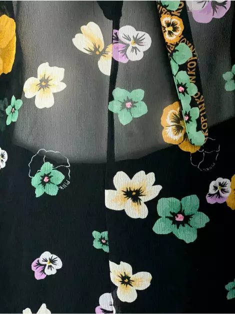 Blusa Pinko Estampa Floral Preta