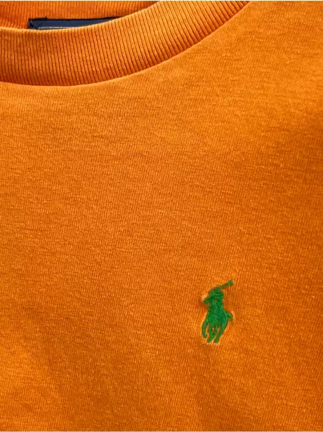 Blusa Polo Ralph Lauren Bordada Laranja