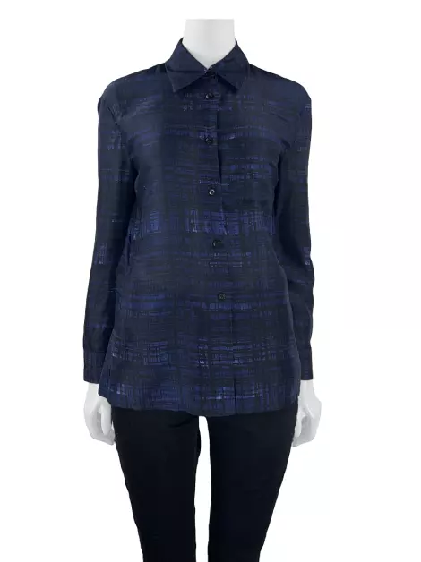 Blusa Prada Seda Bicolor