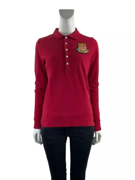 Blusa Ralph Lauren Bordada Vermelho