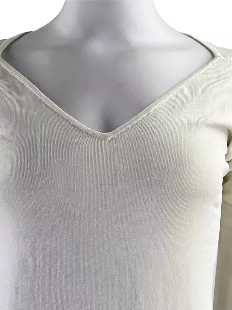 Blusa Ralph Lauren Seda Off White