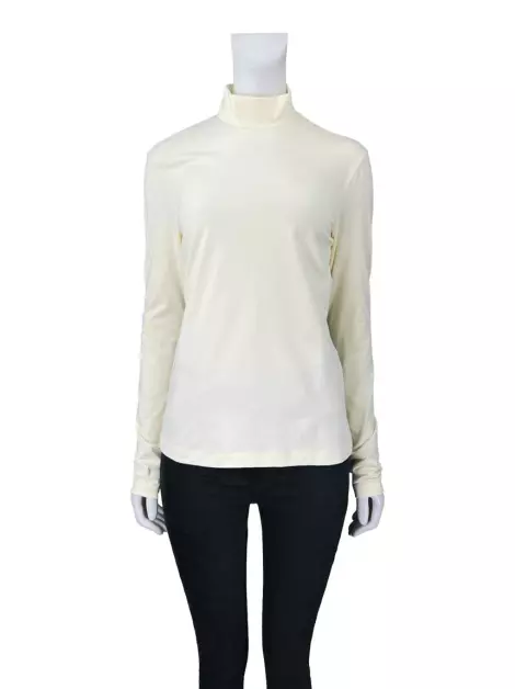 Blusa Reinaldo Lourenço Manga Longa Zíper Amarela
