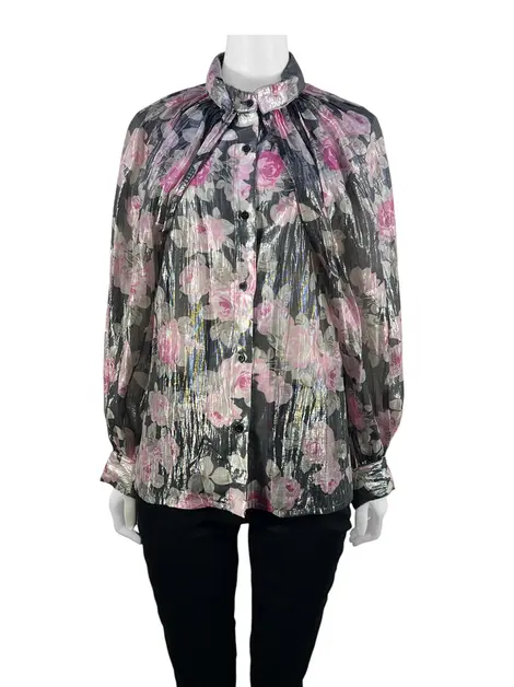 Blusa Reinaldo Lourenço Tecido Florido