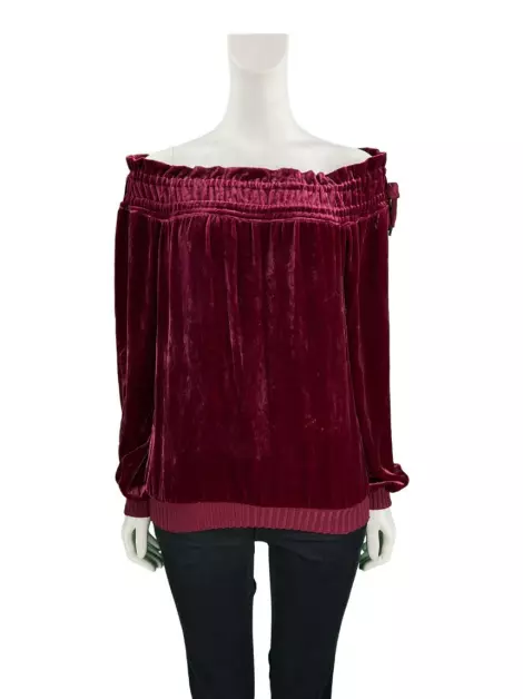 Blusa Renata Campos Aveludada Vinho