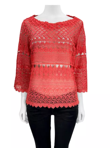 Blusa Renata Campos Texturizada Laranja