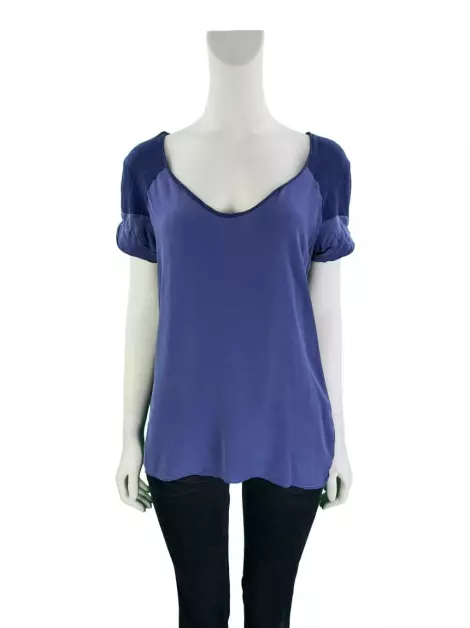 Blusa Richards Tecido Azul