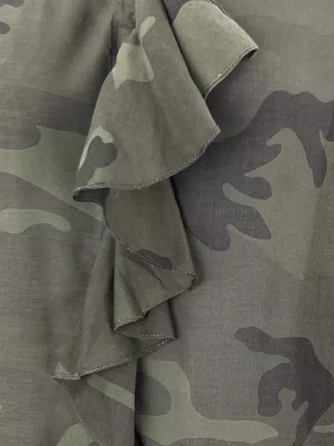 Blusa Richards Tecido Camuflado Verde