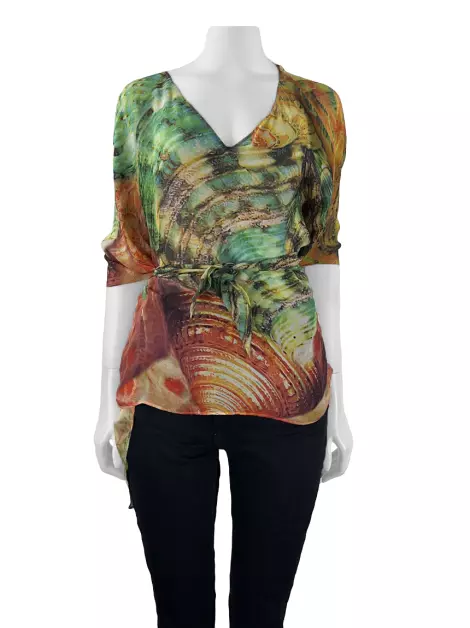 Blusa Roberto Cavalli Seda Estampado