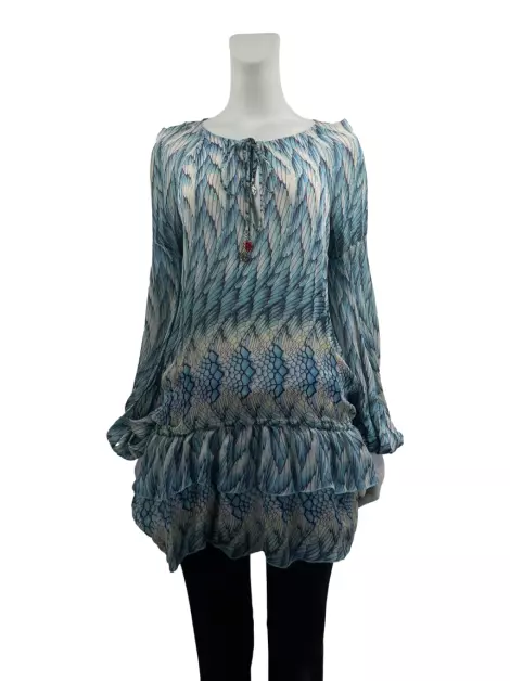 Blusa Roberto Cavalli Tecido Estampado