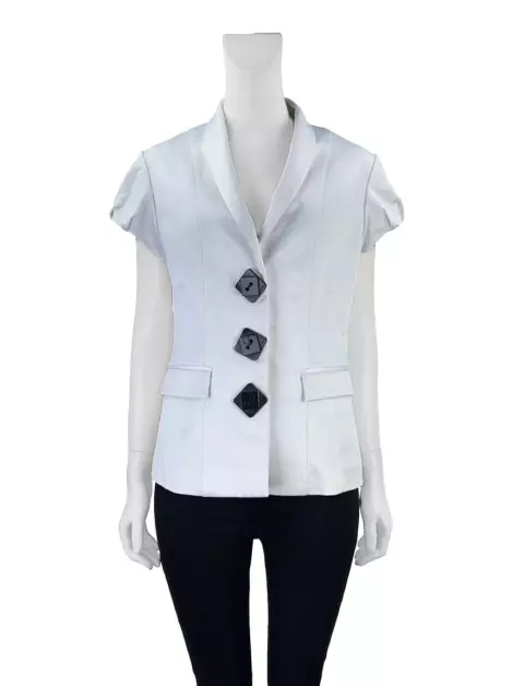 Blusa Saad Acetinada Branca