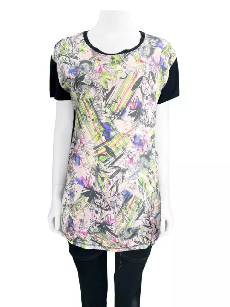 Blusa Saad Acetinada Estampada