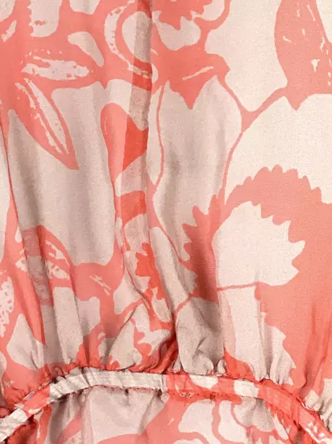 Blusa Sacada Seda Estampada