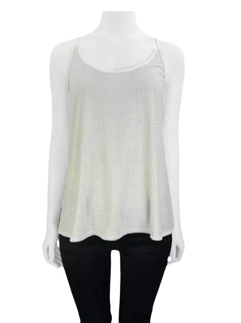 Blusa Sacada Tecido Prateado